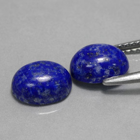 캐럿 천연 로열 블루 라피스 라줄리 보석, 타원형 컷, 8.1×6.2 mm, 불투명체