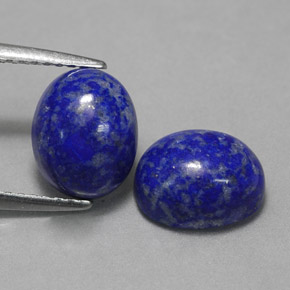 캐럿 천연 로열 블루 라피스 라줄리 보석, 타원형 컷, 8.9×7.1 mm, 불투명체