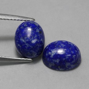 캐럿 천연 로열 블루 라피스 라줄리 보석, 타원형 컷, 9×7.2 mm, 불투명체