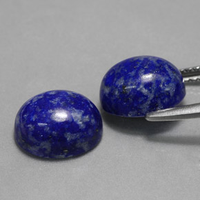 캐럿 천연 로열 블루 라피스 라줄리 보석, 타원형 컷, 9×7.2 mm, 불투명체