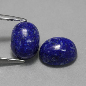 캐럿 천연 로열 블루 라피스 라줄리 보석, 타원형 컷, 8.1×6.1 mm, 불투명체