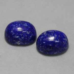 캐럿 천연 로열 블루 라피스 라줄리 보석, 타원형 컷, 8.1×6.1 mm, 불투명체