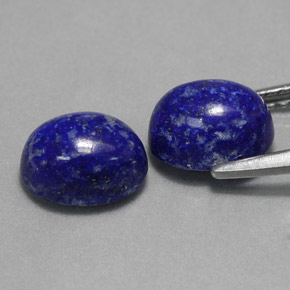 캐럿 천연 로열 블루 라피스 라줄리 보석, 타원형 컷, 8.1×6.1 mm, 불투명체