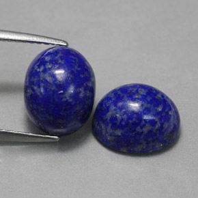 캐럿 천연 로열 블루 라피스 라줄리 보석, 타원형 컷, 10×8.1 mm, 불투명체
