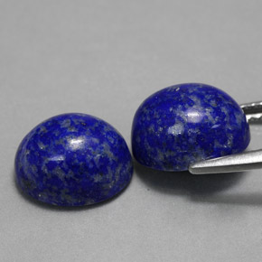 캐럿 천연 로열 블루 라피스 라줄리 보석, 타원형 컷, 10×8.1 mm, 불투명체