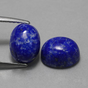 캐럿 천연 로열 블루 라피스 라줄리 보석, 타원형 컷, 8.1×6.3 mm, 불투명체