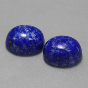 캐럿 천연 로열 블루 라피스 라줄리 보석, 타원형 컷, 8.1×6.3 mm, 불투명체