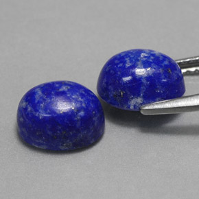 캐럿 천연 로열 블루 라피스 라줄리 보석, 타원형 컷, 8.1×6.3 mm, 불투명체