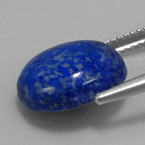 5.86캐럿 천연 로열 블루 라피스 라줄리, 타원형 컷, 12.8×10.9 mm, 불투명체
