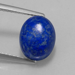 4.08캐럿 천연 로열 블루 라피스 라줄리, 타원형 컷, 10.1×8.1 mm, 불투명체