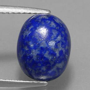 4.42캐럿 천연 로열 블루 라피스 라줄리, 타원형 컷, 10.2×8.2 mm, 불투명체
