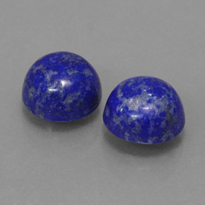 캐럿 천연 로열 블루 라피스 라줄리 보석, 라운드 컷, 7.13 mm, 불투명체