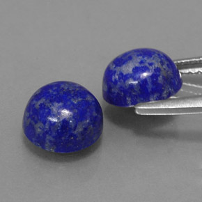 캐럿 천연 로열 블루 라피스 라줄리 보석, 라운드 컷, 7.13 mm, 불투명체