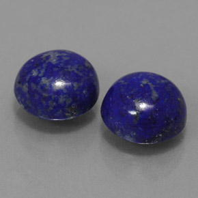 캐럿 천연 로열 블루 라피스 라줄리 보석, 라운드 컷, 9.24 mm, 불투명체