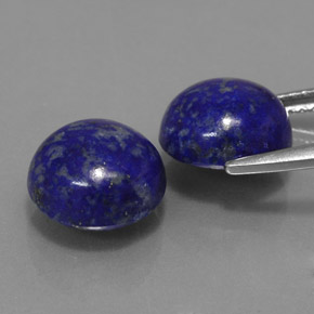 캐럿 천연 로열 블루 라피스 라줄리 보석, 라운드 컷, 9.24 mm, 불투명체
