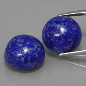 캐럿 천연 로열 블루 라피스 라줄리 보석, 라운드 컷, 10.05 mm, 불투명체