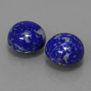 캐럿 천연 로열 블루 라피스 라줄리 보석, 라운드 컷, 9.16 mm, 불투명체