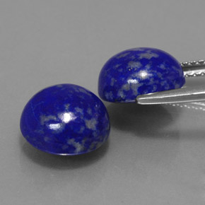 캐럿 천연 로열 블루 라피스 라줄리 보석, 라운드 컷, 9.16 mm, 불투명체