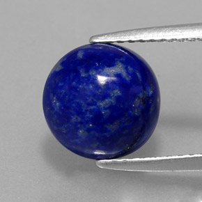 3.48캐럿 천연 로열 블루 라피스 라줄리, 라운드 컷, 9.08 mm, 불투명체