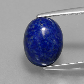 3.87캐럿 천연 로열 블루 라피스 라줄리, 타원형 컷, 10.1×8.1 mm, 불투명체