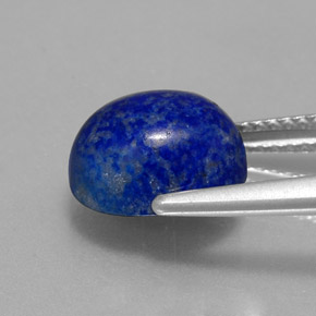 3.87캐럿 천연 로열 블루 라피스 라줄리, 타원형 컷, 10.1×8.1 mm, 불투명체