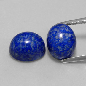 캐럿 천연 로열 블루 라피스 라줄리 보석, 타원형 컷, 10×8.1 mm, 불투명체
