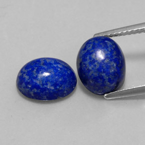 캐럿 천연 로열 블루 라피스 라줄리 보석, 타원형 컷, 9.8×7.9 mm, 불투명체