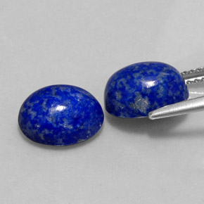 캐럿 천연 로열 블루 라피스 라줄리 보석, 타원형 컷, 9.8×7.9 mm, 불투명체