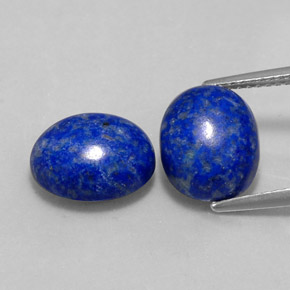 캐럿 천연 로열 블루 라피스 라줄리 보석, 타원형 컷, 11×8.8 mm, 불투명체