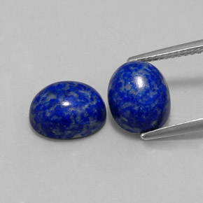 캐럿 천연 로열 블루 라피스 라줄리 보석, 타원형 컷, 9.9×8 mm, 불투명체