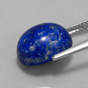 6.59캐럿 천연 로열 블루 라피스 라줄리, 타원형 컷, 12×10.1 mm, 불투명체