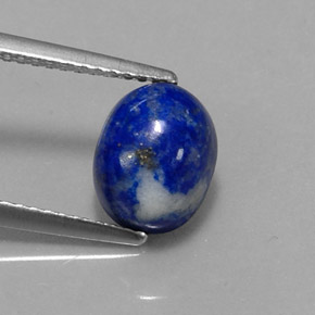 2.98캐럿 천연 로열 블루 라피스 라줄리, 타원형 컷, 9.2×7.1 mm, 불투명체
