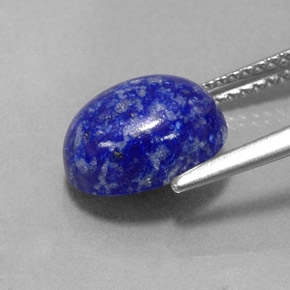 3.62캐럿 천연 로열 블루 라피스 라줄리, 타원형 컷, 10.2×8.3 mm, 불투명체
