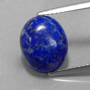 3.72캐럿 천연 로열 블루 라피스 라줄리, 타원형 컷, 11.1×9.2 mm, 불투명체