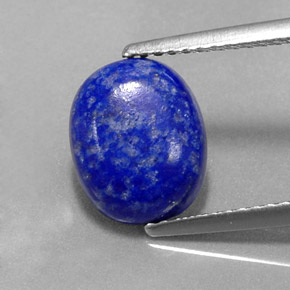 2.76캐럿 천연 로열 블루 라피스 라줄리, 타원형 컷, 10.1×8.3 mm, 불투명체