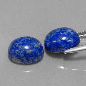 캐럿 천연 로열 블루 라피스 라줄리 보석, 타원형 컷, 10.3×8.2 mm, 불투명체