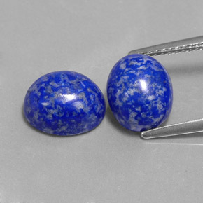 캐럿 천연 로열 블루 라피스 라줄리 보석, 타원형 컷, 9.8×8 mm, 불투명체