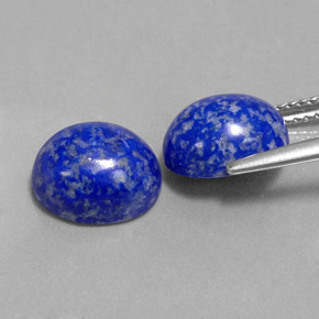 캐럿 천연 로열 블루 라피스 라줄리 보석, 타원형 컷, 9.8×8 mm, 불투명체