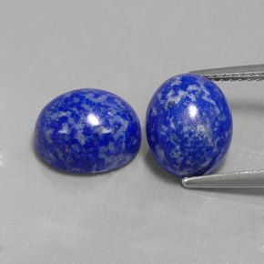 캐럿 천연 로열 블루 라피스 라줄리 보석, 타원형 컷, 10×8.2 mm, 불투명체