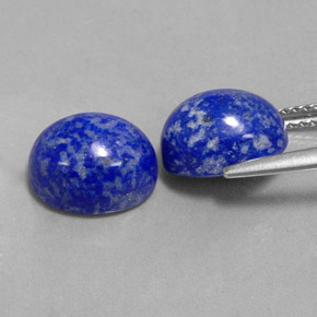 캐럿 천연 로열 블루 라피스 라줄리 보석, 타원형 컷, 10×8.2 mm, 불투명체