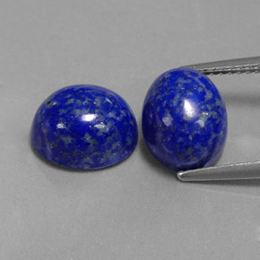 캐럿 천연 로열 블루 라피스 라줄리 보석, 타원형 컷, 9.8×8.1 mm, 불투명체