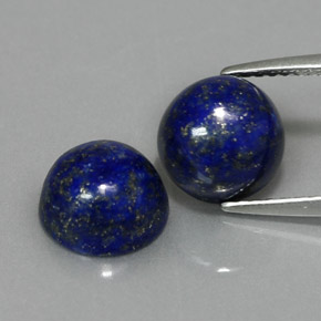 캐럿 천연 로열 블루 라피스 라줄리 보석, 라운드 컷, 8.00 mm, 불투명체