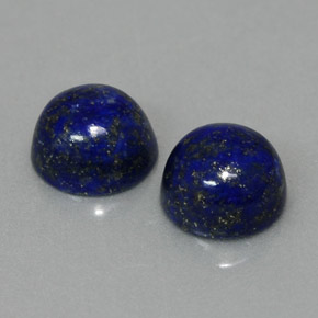 캐럿 천연 로열 블루 라피스 라줄리 보석, 라운드 컷, 8.00 mm, 불투명체