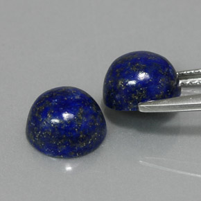 캐럿 천연 로열 블루 라피스 라줄리 보석, 라운드 컷, 8.00 mm, 불투명체