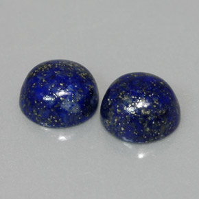 캐럿 천연 로열 블루 라피스 라줄리 보석, 라운드 컷, 8.26 mm, 불투명체