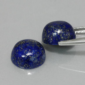 캐럿 천연 로열 블루 라피스 라줄리 보석, 라운드 컷, 8.26 mm, 불투명체