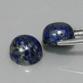 캐럿 천연 로열 블루 라피스 라줄리 보석, 라운드 컷, 8.19 mm, 불투명체