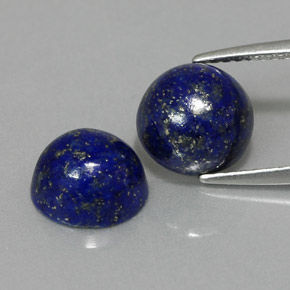캐럿 천연 로열 블루 라피스 라줄리 보석, 라운드 컷, 8.22 mm, 불투명체