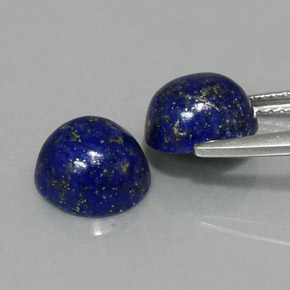 캐럿 천연 로열 블루 라피스 라줄리 보석, 라운드 컷, 8.22 mm, 불투명체