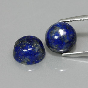 캐럿 천연 로열 블루 라피스 라줄리 보석, 라운드 컷, 8.14 mm, 불투명체